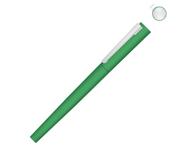 Ручка металлическая роллер «Brush R GUM» soft-touch с зеркальной гравировкой (K188019.03)