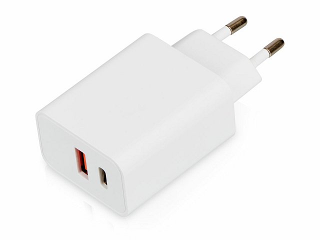 Сетевое зарядное устройство c выходами USB-A и USB-C «Recharger», 10 Вт (K392576)