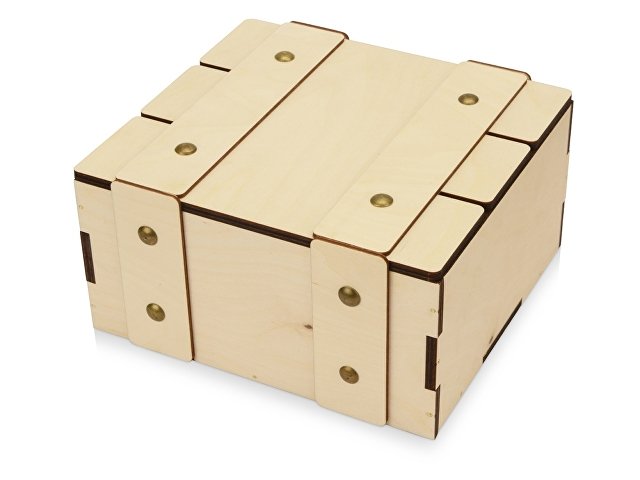Деревянная подарочная коробка с крышкой «Ларчик» (K625302)