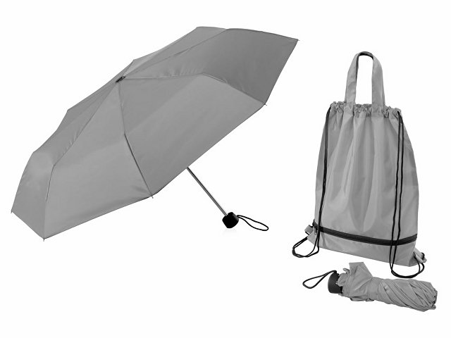 K920017 - Зонт «Picau» из переработанного пластика в сумочке