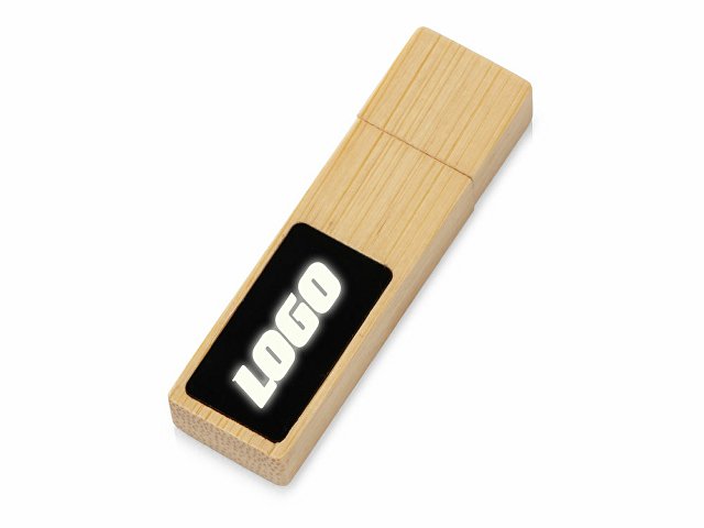 USB 2.0- флешка на 32 Гб c подсветкой логотипа «Bamboo LED» (K624100)