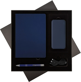 Подарочный набор Star синий (ежедневник, ручка, аккумулятор) (A2321.030.1)