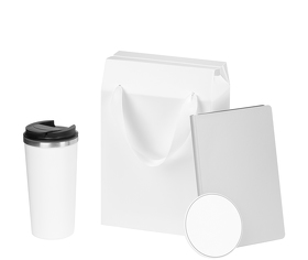 Подарочный набор Palermo, белый (термокружка, ежедневник, зарядное устройство) (A241143.100)