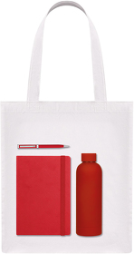 Подарочный набор Medium, красный (шоппер, ежедневник, ручка, термобутылка) (A241107.060.1)