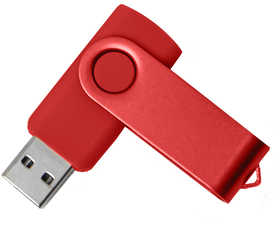 USB flash-карта DOT (32Гб), красный, 5,8х2х1,1см, пластик, металл