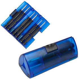 Набор отверток; синий; 9,5х4х4 см; пластик, металл; тампопечать (H14020/24)