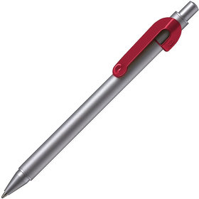 SNAKE, ручка шариковая, красный, серебристый корпус, металл (H19603/08)