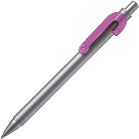H19603/10 - SNAKE, ручка шариковая, розовый, серебристый корпус, металл