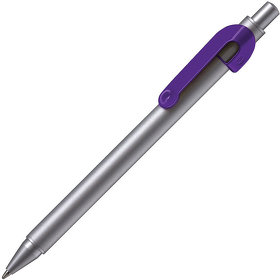 SNAKE, ручка шариковая, фиолетовый, серебристый корпус, металл (H19603/11)