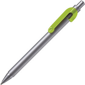 SNAKE, ручка шариковая, светло-зеленый, серебристый корпус, металл (H19603/15)