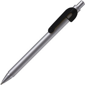 H19603/35 - SNAKE, ручка шариковая, черный, серебристый корпус, металл