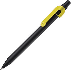 SNAKE, ручка шариковая, желтый, черный корпус, металл (H19604/03)