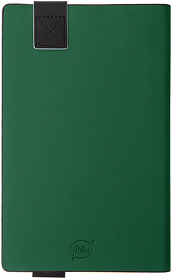 Бизнес-блокнот UNI, A5, бело-зеленый, мягкая обложка, в линейку, черное ляссе
