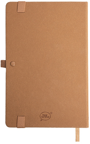 Бизнес-блокнот TERRI, A5, бежевый, твердая обложка, рециклированная бумага, в линейку