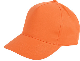 Бейсболка "Hit", 5 клиньев,  застежка на липучке; оранжевый; 100% п/э; плотность 135 г/м2 (H8302/44)