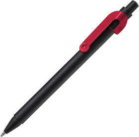 SNAKE, ручка шариковая, красный, черный корпус, металл (H19604/08)