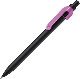 SNAKE, ручка шариковая, розовый, черный корпус, металл (H19604/10)