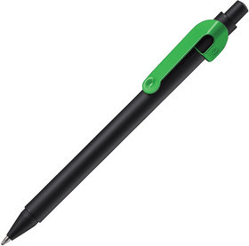 SNAKE, ручка шариковая, зеленый, черный корпус, металл (H19604/18)