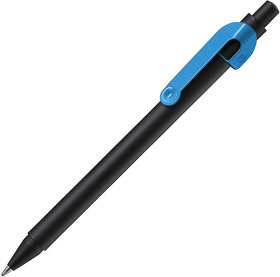 SNAKE, ручка шариковая, голубой, черный корпус, металл (H19604/22)