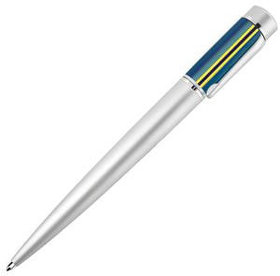 AZTEKA, ручка шариковая, синий/серебристый, металл (H1413)