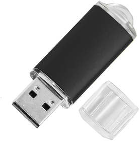USB flash-карта ASSORTI (32Гб), черная, 5,8х1,7х0,8 см, металл