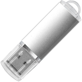 H19301_32Gb/47 - USB flash-карта ASSORTI (32Гб), серебристая, 5,8х1,7х0,8, металл