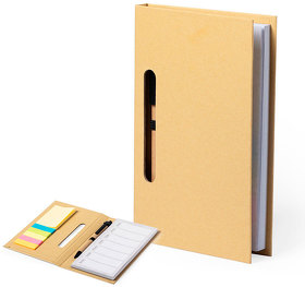 Блокнот со стикерами и ручкой KENDIL, картон (H346543)