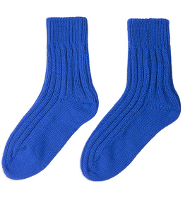 Носки вязаные НАСВЯЗИ©, синий, 30% шерсть,70% акрил (H24132/24)