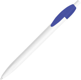 Ручка шариковая X-1 WHITE, белый/синий непрозрачный клип, пластик (H212/136)