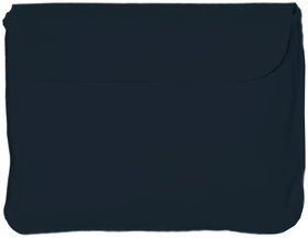 Подушка надувная дорожная в футляре; синий; 43,5х27,5 см; твил; шелкография