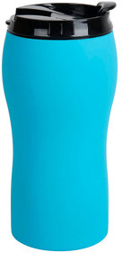 Термокружка вакуумная  "Velvet";  380 мл; голубой; металл/пластик (H28001/22)
