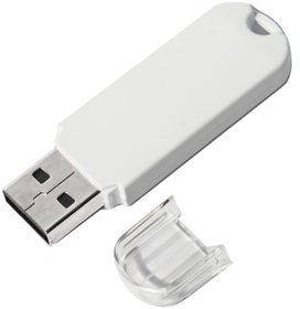 USB flash-карта UNIVERSAL (8Гб), белая, 5,8х1,7х0,6 см, пластик
