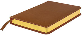 Ежедневник датированный Joy, А5,  коричневый, белый блок, золотой обрез