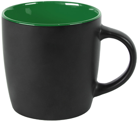 Кружка INTRO, черный с зеленым, 350 мл, керамика (H26701/15)