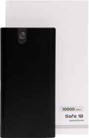 Универсальный аккумулятор OMG Safe 10 (10000 мАч), черный, 13,8х6.8х1,4 см