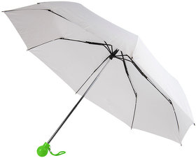 Зонт складной FANTASIA, механический, белый со светло-зеленой ручкой (H7434/132)