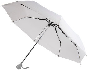 Зонт складной FANTASIA, механический, белый с серой ручкой (H7434/30)