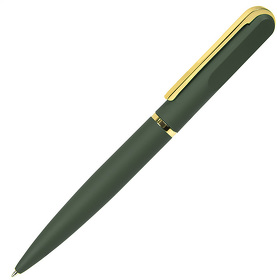 H11060/17 - FARO, ручка шариковая, темно-зеленый/золотистый, металл, пластик, софт-покрытие