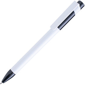 Ручка шариковая MAVA, белый/ черный,  пластик (H1018MC/35)