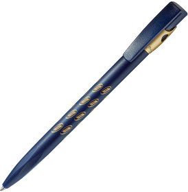 KIKI FROST GOLD, ручка шариковая, синий/золотистый, пластик (H390G/26)