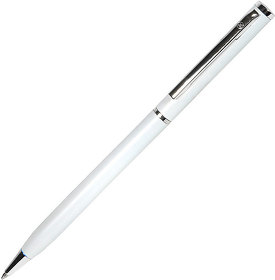 SLIM, ручка шариковая, белый/хром, металл (H1100/01)