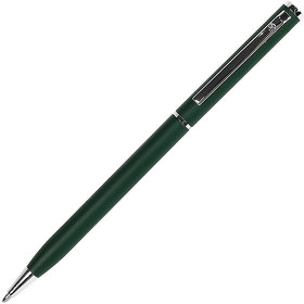 H1100/15 - SLIM, ручка шариковая, зеленый/хром, металл