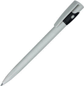 KIKI ECOLINE, ручка шариковая, серый/черный, экопластик (H392EW/35)