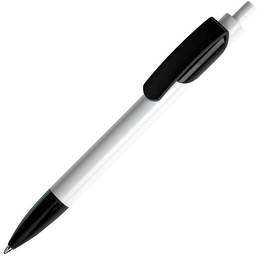 TRIS, ручка шариковая, белый корпус/черный, пластик (H202/35)