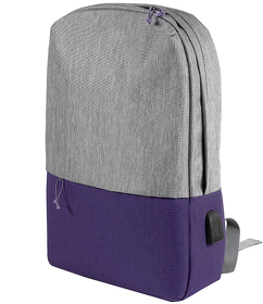 H970120/11 - Рюкзак "Beam", серый/фиолетовый, 44х30х10 см, ткань верха: 100% полиамид, подкладка: 100% полиэстер