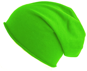 H25402.121 - Шапка "BROOKLIN", зеленый неон, 60% хлопок, 40% полиэстер, плотность 320 г/м2