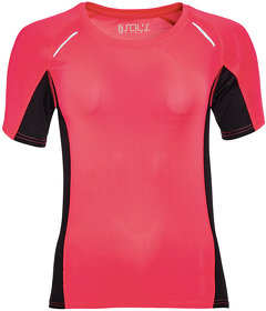 Футболка для бега "Sydney women", розовый, 92% х/б, 8% эластан, 180 г/м2 (H701415.153)