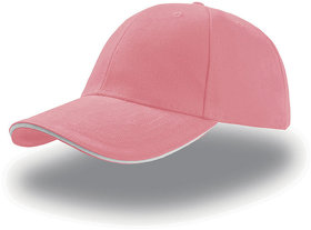 Бейсболка "LIBERTY SANDWICH",6 клиньев,сэндвич, металл. застежка; розовый;100% хлопок,250 г/м2 (H25435.10)