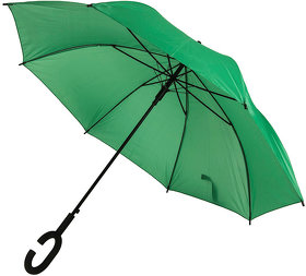 H345706/15 - Зонт-трость HALRUM,  полуавтомат, зеленый, D=105 см, нейлон, пластик