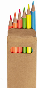 Набор цветных карандашей NEON, 6 цветов, дерево, картон (H32806)